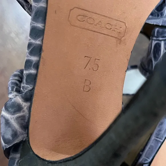 COACH Heels - Karlie Color charcoal gray and black size 7.5 - Picture 5 of 11